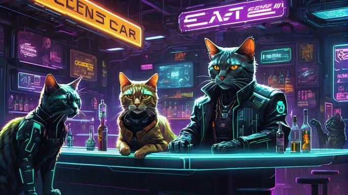 Cats in the bar