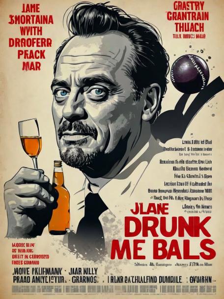 A drunk man with balls.