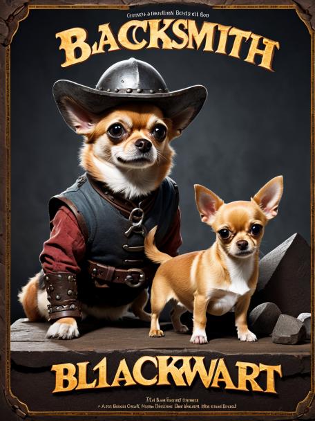 blacksmith's dwarf with a chihuahua