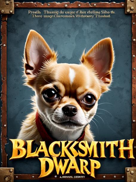 Blacksmith Dwarf with a Chihuahua.