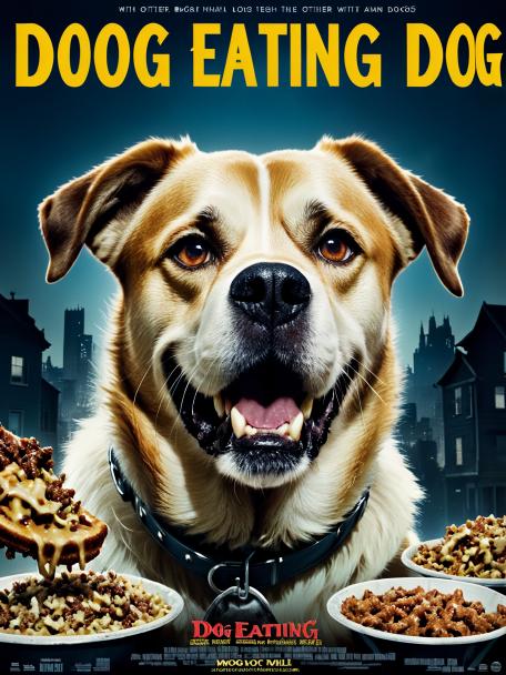 dog eating dog other dogs were