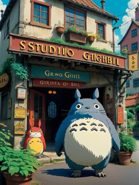 Studio Ghibli in the street farm.