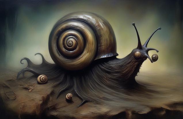 Who would never have a haggard snail ever been in?