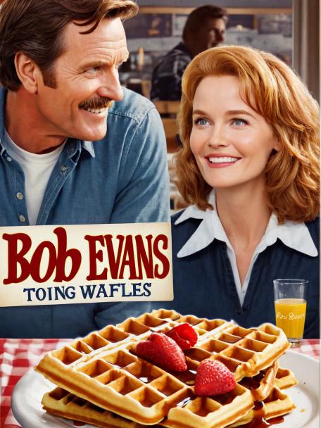 Bob Evans, eating waffles.