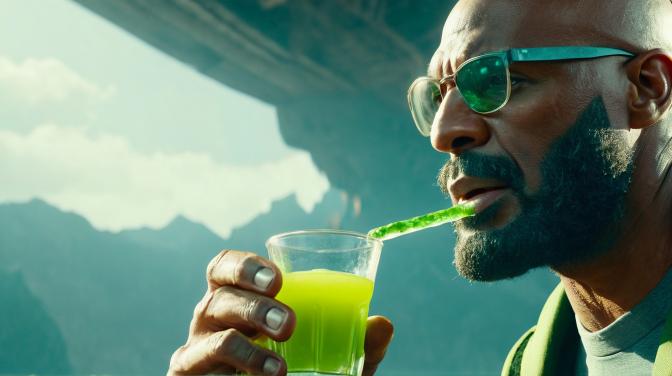 epic mc man eating a health potion