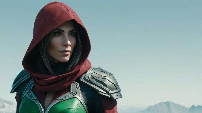 Jade and Redstone. Female rogue hood.