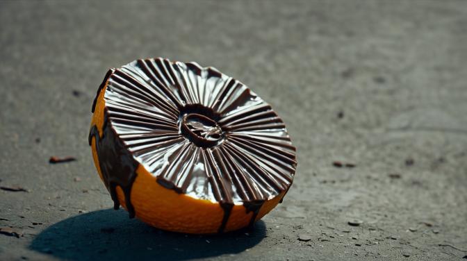 Terry's chocolate orange eaten by a werewolf.