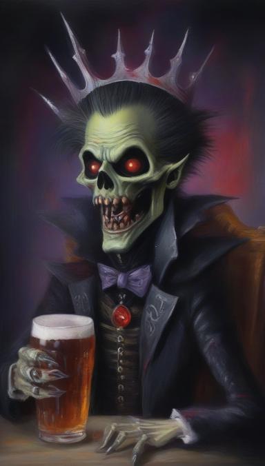 Half Vampire King Drunk on Sonic Beer