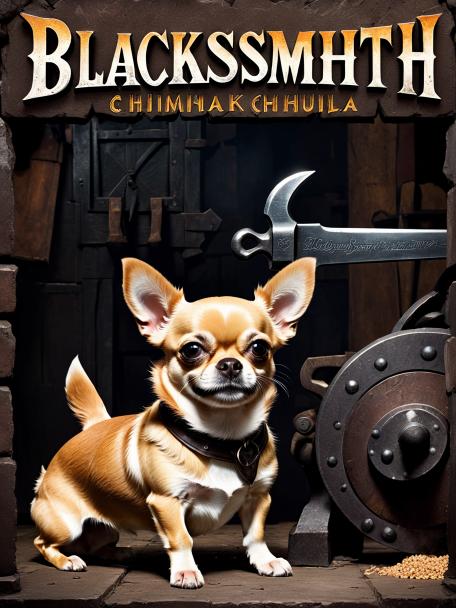 Blacksmith Dwarf with a Chihuahua.