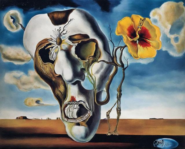 Make it but in the style of Georgia O'Keeffe, and make this be what she always actually used to represent flowers, which would be part of the female anatomy.