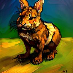 Make the rabbit stand on its hind legs with a bikini and it's feeding its baby bunny.