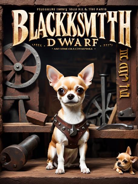 blacksmith dwarf with a chihuahua