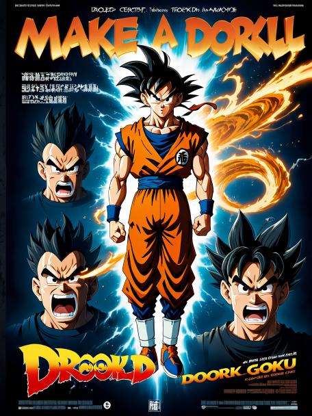 Make a horrible, drooled Goku.