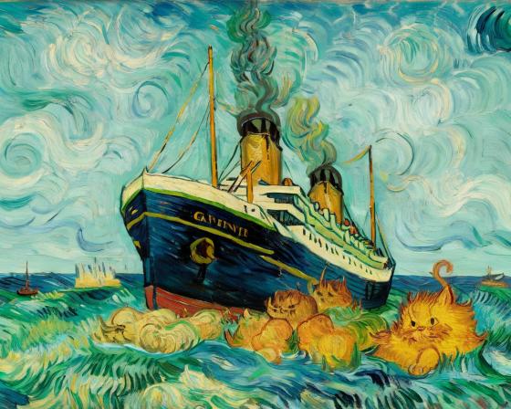 Garfield on the Titanic!