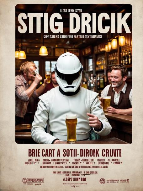 Stig getting drunk in a pub.