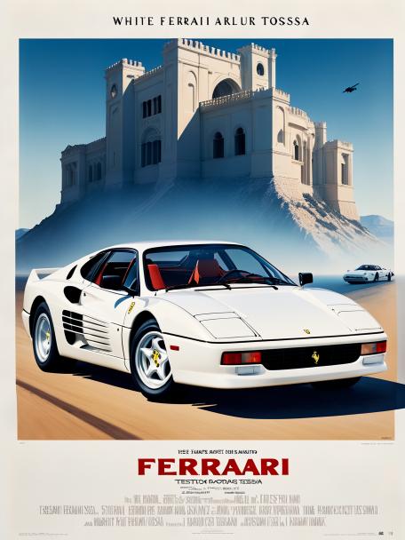 White Ferrari Testarossa