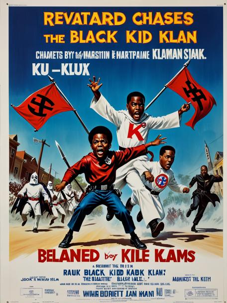 Retarded black kid gets chased by the Ku Klux Klan.