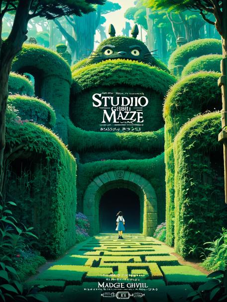 Studio Ghibli Giant hedge maze