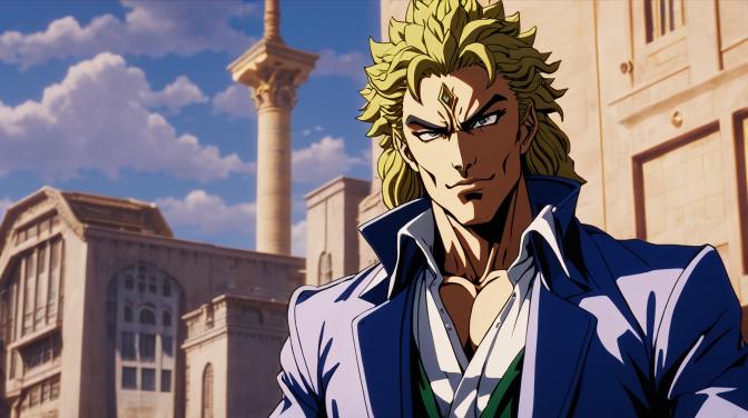 Dio Brando looking smug anime