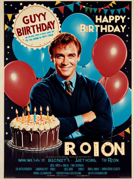 A guy named Ron having a birthday.