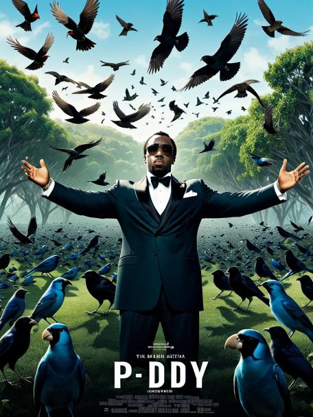P. Diddy, surrounded by birds.