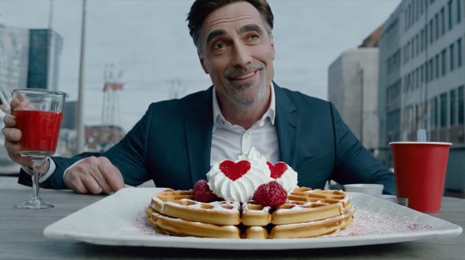 I am in Valentine eating waffles.