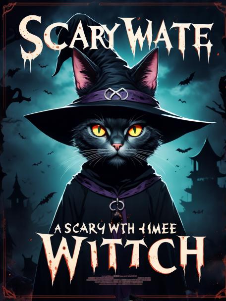 Scary anime cat witch.