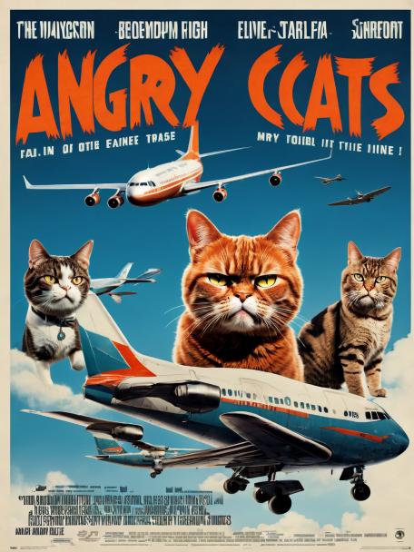 Angry cats on a plane.
