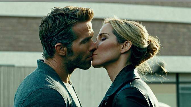Ryan Reynolds kissing Ryan Reynolds.