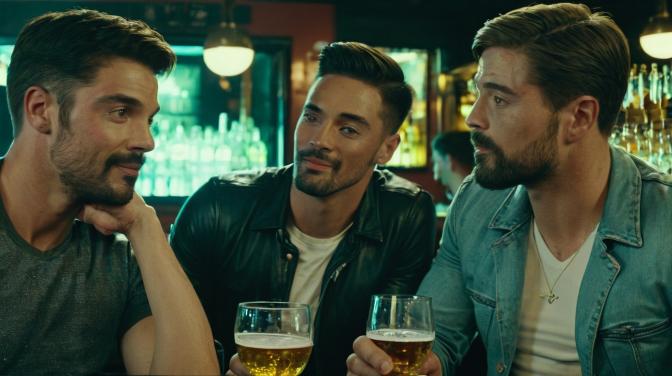 Gay men in a bar.