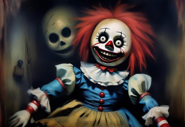 Annabelle the Raggedy Ann doll being creepy as fuck.
