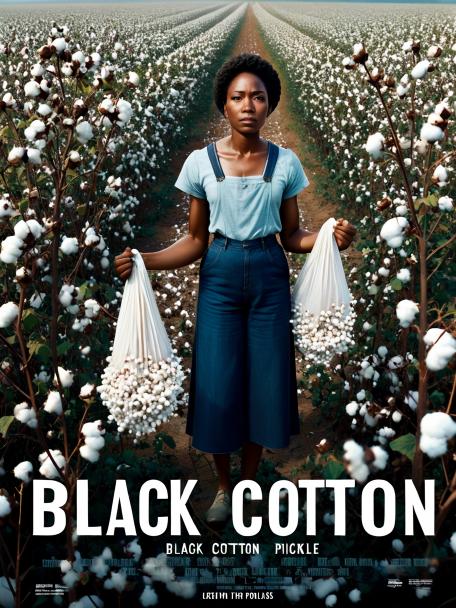 Black people picking cotton.