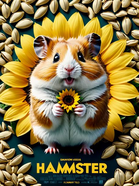 Hamster with Sunflower Seeds