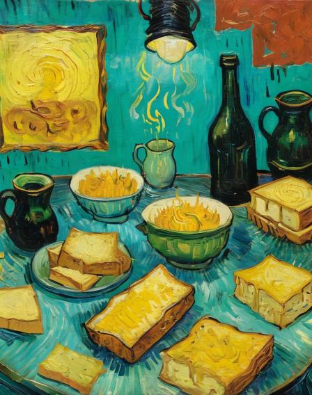 Cyberpunk cheese party.