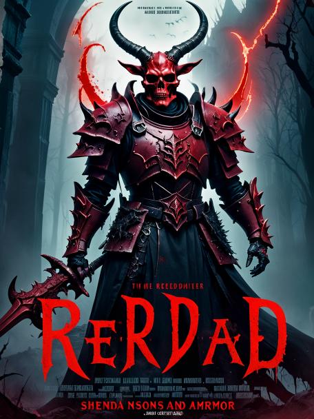 Red undead necromancer armor with horns.