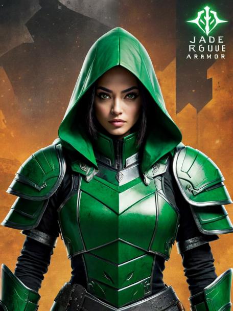 Jade rogue armor with a hood.