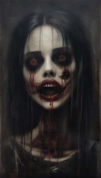 girl with the lips sewn shut