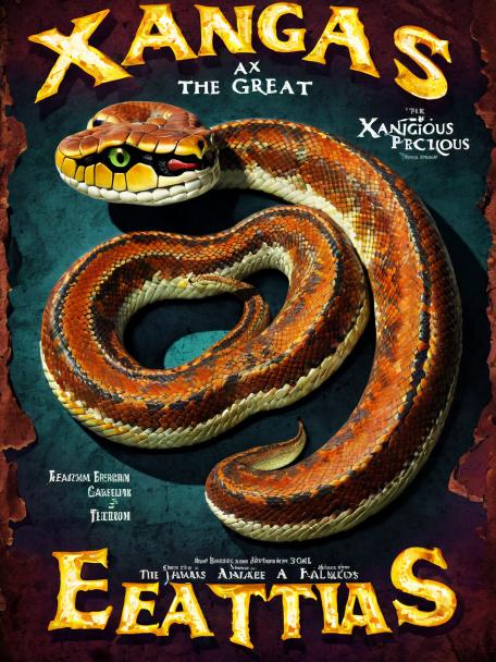 Xanagas the great eats a pernicious snake.