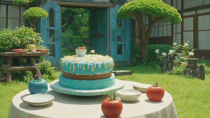 Stereo Ghibli giant cake