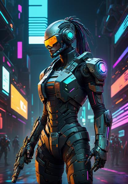 cyberpunk fighter