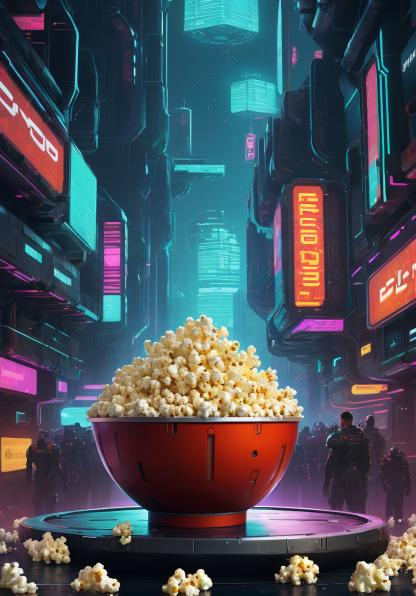 Giant bowl of popcorn.