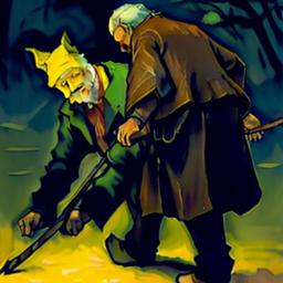 Gandalf and Dumbledore dueling.