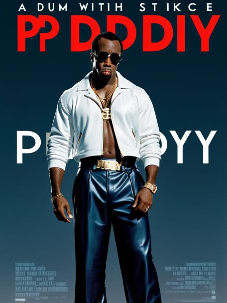 P. Diddy with something very long sticking through his pants.