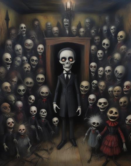 room full of puppets.