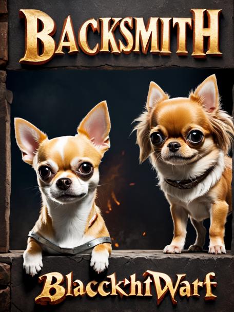 Blacksmith Dwarf with a Chihuahua.