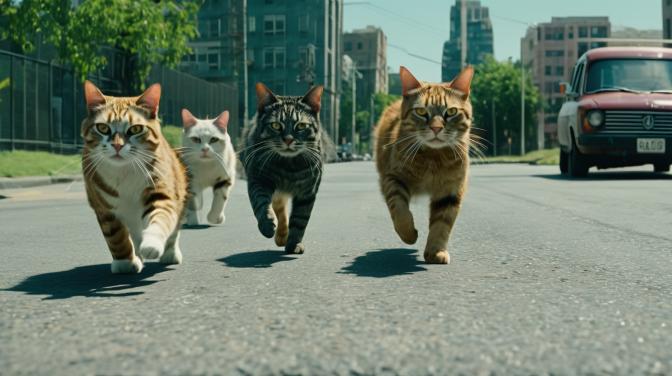 cat gang run over