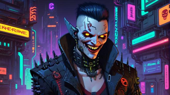 grinning vampire.