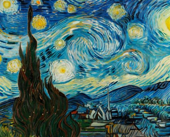 A starry night.
