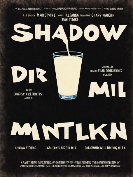 A shadow drinkin' milk.