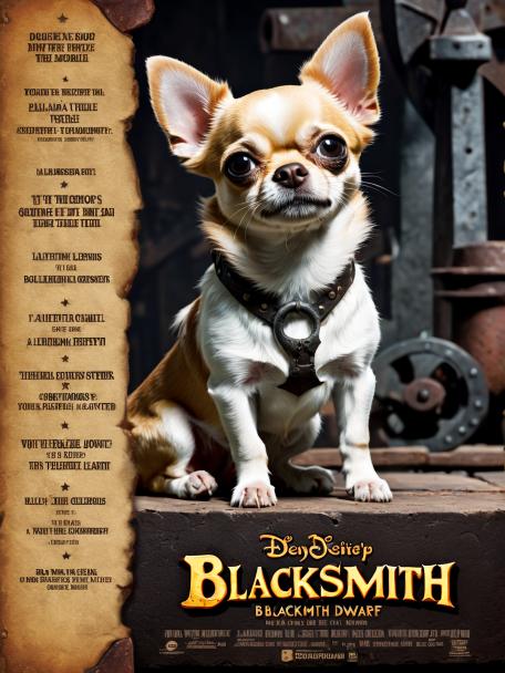 Blacksmith Dwarf with a chihuahua.